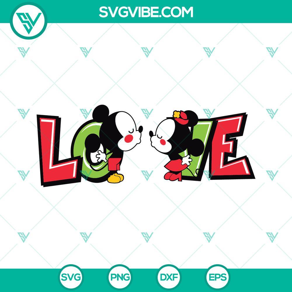 Mickey Minnie Love Valentines Day SVG PNG DXF EPS Files Mickey Minnie Love Valentines Day SVG File with PNG DXF EPS formats, perfect for crafting projects.