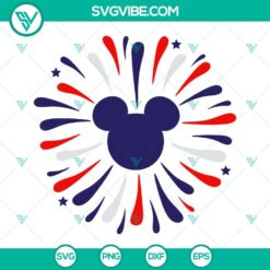 Mickey Minnie Mouse Head Fireworks SVG Image, 4th Of July Disney SVG Images, 2