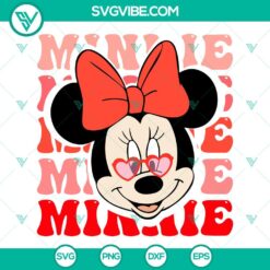 Mickey and Minnie Mouse head Valentine's Day SVG design with hearts and "Happy Valentine's Day" text, perfect for DIY projects and crafts.
