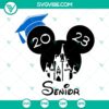 Mickey Minnie Senior 2023 SVG Images with Graduation Hat Design, Disney-themed SVG file for graduation celebration.