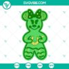 Mickey Minnie St Patricks Gingerbread SVG with Shamrock design, perfect for Disney fans.