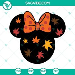 Mickey Minnie Theme Leaves Autumn SVG Images, Mouse Head Fall 2