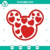 Mickey Minnie Valentine SVG bundle with Mouse Ears Heart, cute Mickey design, perfect for crafting and Valentine's projects.