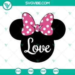 Mickey Minnie Valentine SVG Image Bundle, Mouse Ears Heart SVG File, Mickey 8