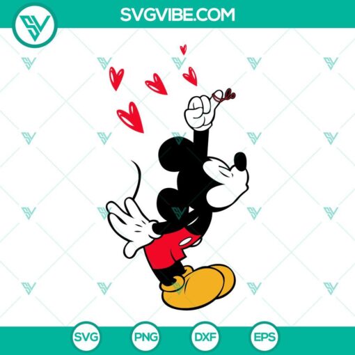 Mickey Minnie Valentine SVG files bundle for couples, perfect for Valentines Day crafts.