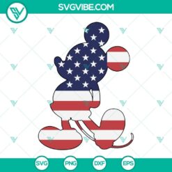 Mickey Mouse American Flag SVG files for Independence Day, featuring patriotic designs for Disney fans.