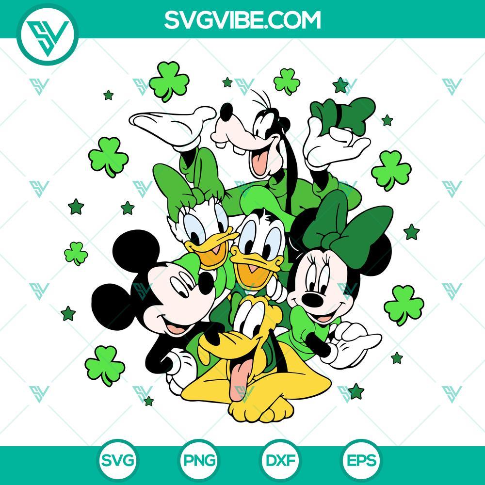 mickey-mouse-and-friends-st-patricks-day-svg-shamrock-svg-disney-st-patricks-day-svg-png-dxf-eps-cricut-3-mockup.jpg Mickey Mouse and Friends St. Patrick's Day SVG download with Shamrock file - fun and festive Disney characters for crafting projects.