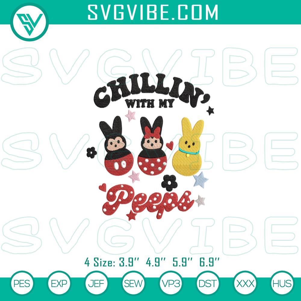 mickey-mouse-and-pooh-easter-embroidery-designs-disney-chillin-with-my-peeps-embroidery-files-mockup.jpg Mickey Mouse & Pooh Easter embroidery file with Disney theme, instant download. Great for Easter crafts!