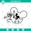 Spooky Halloween Mickey Mouse and Skeleton SVG file for download, featuring Halloween themed design in PNG format.