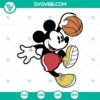 Mickey Mouse basketball SVG design, Disney cartoon sports SVG files with PNG and DXF formats for download.