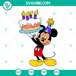 Birthday Boy Mickey Mouse SVG Download, ideal for Disney birthday celebrations.