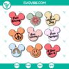 Mickey Mouse Candy Hearts SVG with Conversation Hearts, love themed Disney SVG file, Valentine's Day design.