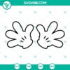 Disney Mickey Mouse themed SVG files featuring cartoon gloves and hands design, perfect for crafting projects.