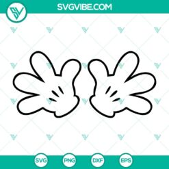 Mickey Mouse Gloves SVG Files, Mickey Mouse Hand SVG Image