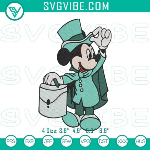 Disney Mickey Mouse Haunted Mansion embroidery designs, spooky Disney movie patterns for crafts and DIY projects.