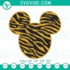 Mickey Mouse head tiger embroidery designs, perfect for Disney family vacation. A fun and playful pattern for Disney fans.