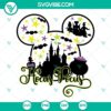 Mickey Mouse Hocus Pocus SVG download with magic castle and Halloween elements for Halloween crafts and decorations.