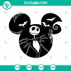 Mickey Mouse Jack Skellington SVG file, The Nightmare Before Christmas design for crafting projects.