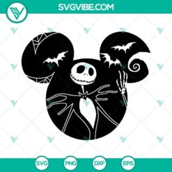 Mickey Mouse Jack Skellington SVG file, The Nightmare Before Christmas design for crafting projects.