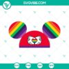 Mickey Mouse Rainbow Pride Ears Hat SVG Download with Gay Pride and LGBT design. Ideal for DIY projects and crafts.
