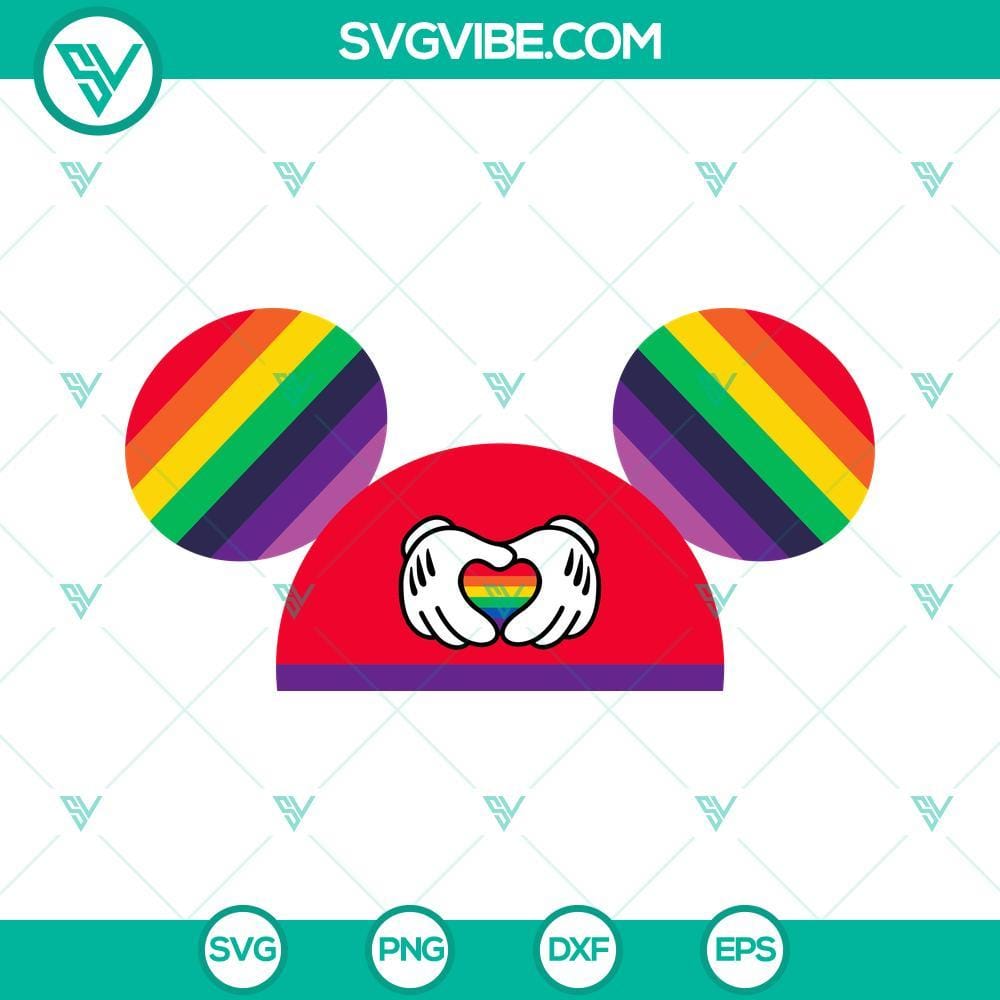 mickey-mouse-rainbow-pride-ears-hat-svg-gay-pride-svg-lgbt-month-disney-svg-png-dxf-eps-cut-files-3-mockup.jpg Mickey Mouse Rainbow Pride Ears Hat SVG Download with Gay Pride and LGBT design. Ideal for DIY projects and crafts.