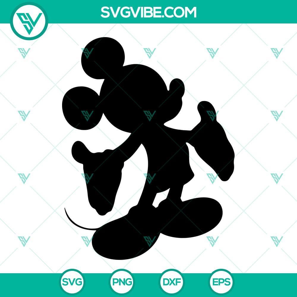Mickey Mouse Silhouette SVG, Disney Mouse SVG PNG DXF EPS Digital Download Disney Mickey Mouse silhouette SVG, PNG, DXF, and EPS digital images. Ideal for crafts and DIY projects.