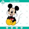 Mickey Mouse sitting down SVG download, adorable Disney illustration in PNG, DXF, EPS file formats for crafts and design projects.