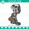 Mickey Mouse skeleton embroidery designs for spooky Disney Halloween themes, unique digital file.