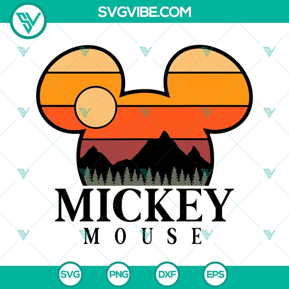 mickey-mouse-sunset-mountain-svg-mouse-head-svg-disney-family-vacation-svg-png-dxf-png-cricut-1-mockup.jpg Disney Mickey Mouse head silhouette against sunset mountain backdrop in SVG file format download for Disney family.