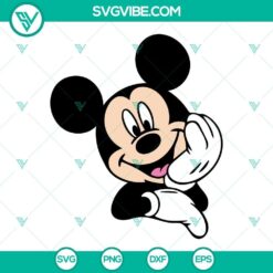 Mickey Mouse Smiling Pose SVG design for Cricut, PNG, DXF, EPS download. Ideal for Disney craft projects.