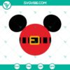 Disney Christmas Mickey Santa Claus SVG file with PNG, DXF, and EPS formats for holiday crafting.