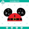 Mickey Santa Hat Ears SVG with Disney Christmas designs, files in PNG, DXF, and EPS formats for download. Perfect for holiday crafting.