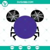 Mickey Mouse Halloween SVG featuring a spider web design, ideal for Halloween crafting and projects.