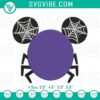 Mickey Mouse Halloween spider web embroidery design from Disney, spooky digital pattern for Halloween crafting.