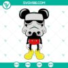 Mickey Mouse Stormtrooper Helmet SVG, Star Wars Disney design for digital crafting projects.