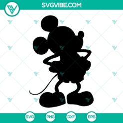 Disney Mickey Mouse silhouette SVG design for download in PNG, DXF, EPS format. Perfect for DIY crafts and projects.