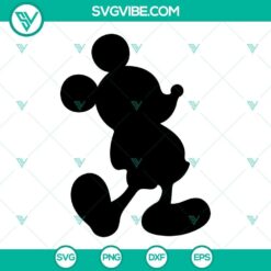 Mickey Mouse SVG silhouette for download, Disney themed design in PNG, DXF, EPS formats for instant use.