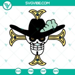 Mihawk Logo SVG with Hawk Eyes design, One Piece Anime SVG file download in PNG and DXF formats.