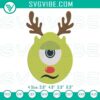 Mike Reindeer Monsters Inc Christmas embroidery design file, perfect for holiday crafts featuring a festive and whimsical design.