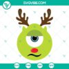 Mike Reindeer SVG Files featuring Monsters Inc Christmas designs, PNG DXF EPS formats for holiday crafting projects.