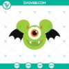 Mike Wazowski Mickey Mouse Ears SVG of Halloween theme featuring Mike Wazowski Bat design, perfect for DIY projects.