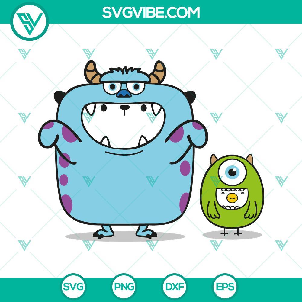 Mike Wazowski SVG, Mike And Sulley SVG PNG DXF EPS Cricut Mike Wazowski and Sulley SVG file for Cricut, featuring monsters in PNG, DXF, and EPS formats. Ideal for craft projects.