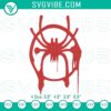 Embroidery designs of Miles Morales Spider-Man spray paint logo pattern, Marvel themed.