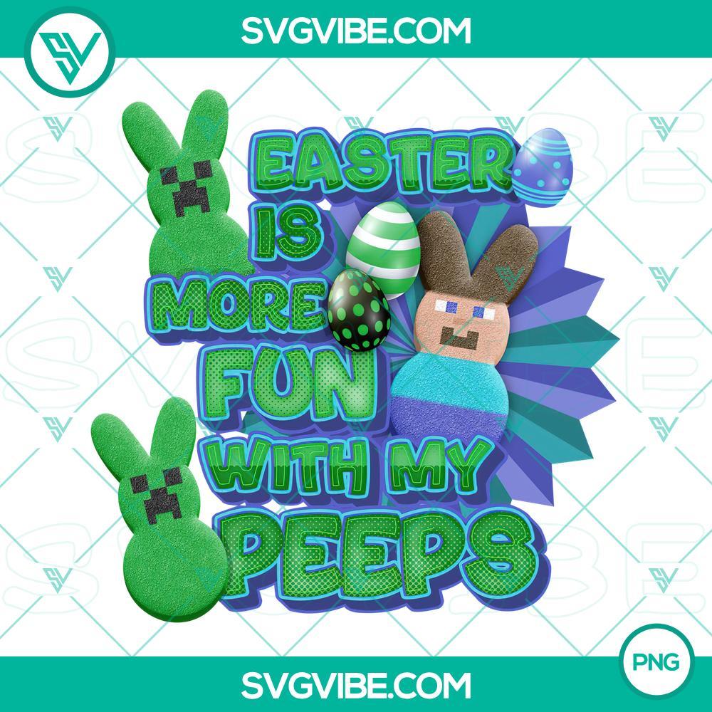 Minecraft Easter Is More Fun With My Peeps PNG Images, Minecraft Peeps Easter PNG Image File Minecraft Easter Peeps PNG images, perfect for Easter gaming decorations.