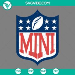 Mini football logo SVG file, ideal for cutting projects. Bold and sporty design. Great for sports-related crafting.