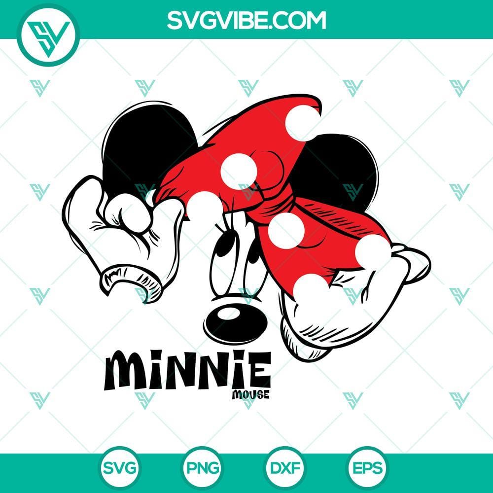 Minie Mouse Vintage Design SVG, Mickey Disney SVG PNG DXF EPS Cricut Vintage Minnie Mouse and Mickey Disney SVG PNG DXF EPS images for crafting and digital design.