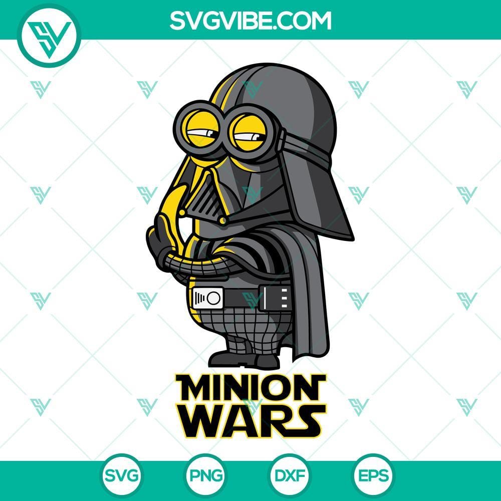 Minion Darth Vader Star Wars SVG Image, Despicable Me Minions The Rise Minion Darth Vader Star Wars SVG image featuring Despicable Me Minions The Rise design for fans.