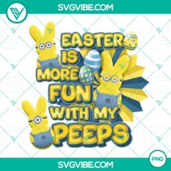 Minions Easter Peeps PNG - Colorful Minions celebrating Easter with Peeps candy, perfect for holiday projects.