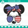 Minnie Mouse patriotic American flag sunglasses embroidery designs, perfect for a patriotic Disney fan.