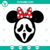 Minnie Ghost Face Halloween SVG file with Ghost Face Scream Mouse Ears design for download. Perfect for Halloween crafts and DIY projects.